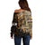 Deer Hunting Off Shoulder Sweater Autumn Forest - Wonder Print Shop