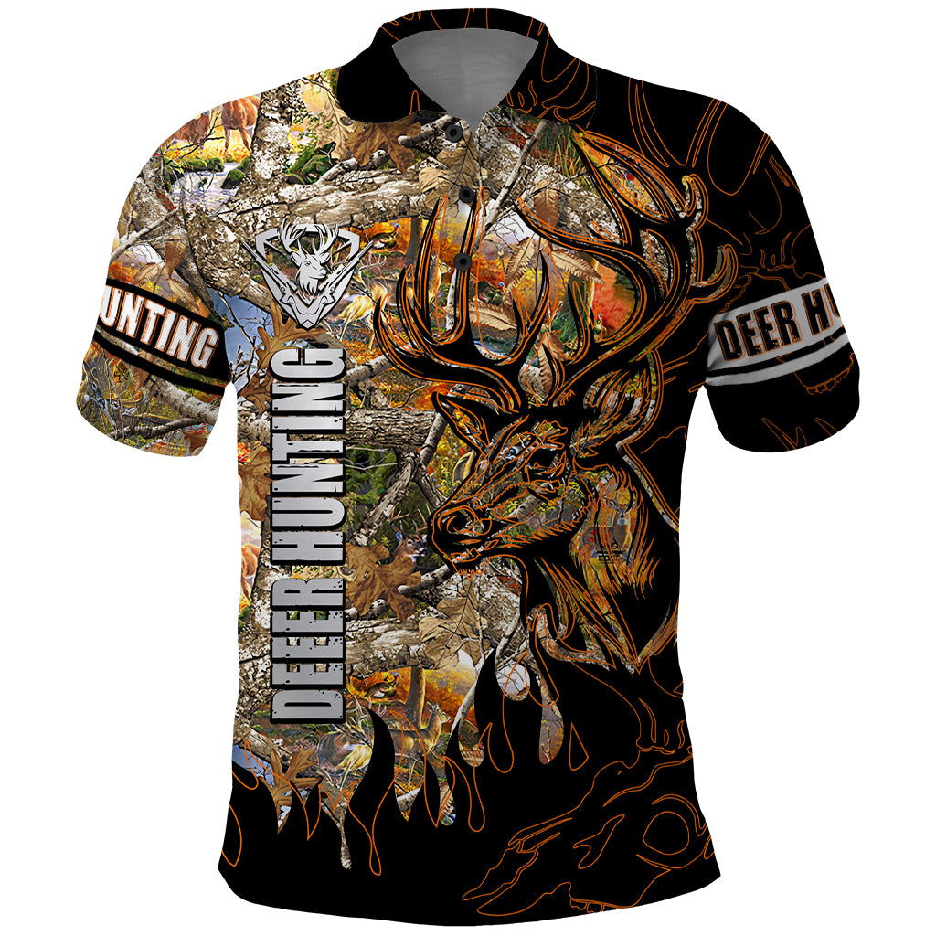 Deer Hunting Polo Shirt Autumn Forest - Wonder Print Shop