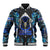 Wild Deer Hunting Baseball Jacket Skull Blue Art - Wonder Print Shop