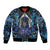 Wild Deer Hunting Bomber Jacket Skull Blue Art - Wonder Print Shop