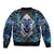 Wild Deer Hunting Bomber Jacket Skull Blue Art - Wonder Print Shop