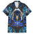 Wild Deer Hunting Hawaiian Shirt Skull Blue Art - Wonder Print Shop