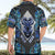 Wild Deer Hunting Hawaiian Shirt Skull Blue Art - Wonder Print Shop