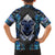 Wild Deer Hunting Hawaiian Shirt Skull Blue Art - Wonder Print Shop