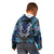 Wild Deer Hunting Kid Hoodie Skull Blue Art - Wonder Print Shop