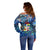 Aruba Off Shoulder Sweater Sea Turtle Tropical Pattern