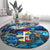 Aruba Round Carpet Sea Turtle Tropical Pattern - Wonder Print Shop