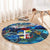 Aruba Round Carpet Sea Turtle Tropical Pattern - Wonder Print Shop