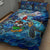 Bermuda Quilt Bed Set Sea Turtle Tropical Pattern - Wonder Print Shop