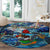 Bermuda Round Carpet Sea Turtle Tropical Pattern - Wonder Print Shop