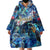 Bermuda Wearable Blanket Hoodie Sea Turtle Tropical Pattern