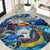 Sint Maarten Round Carpet Sea Turtle Tropical Pattern - Wonder Print Shop