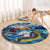 Sint Maarten Round Carpet Sea Turtle Tropical Pattern - Wonder Print Shop