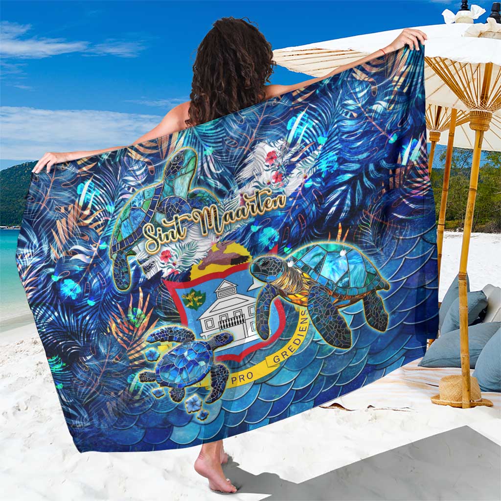 Sint Maarten Sarong Sea Turtle Tropical Pattern