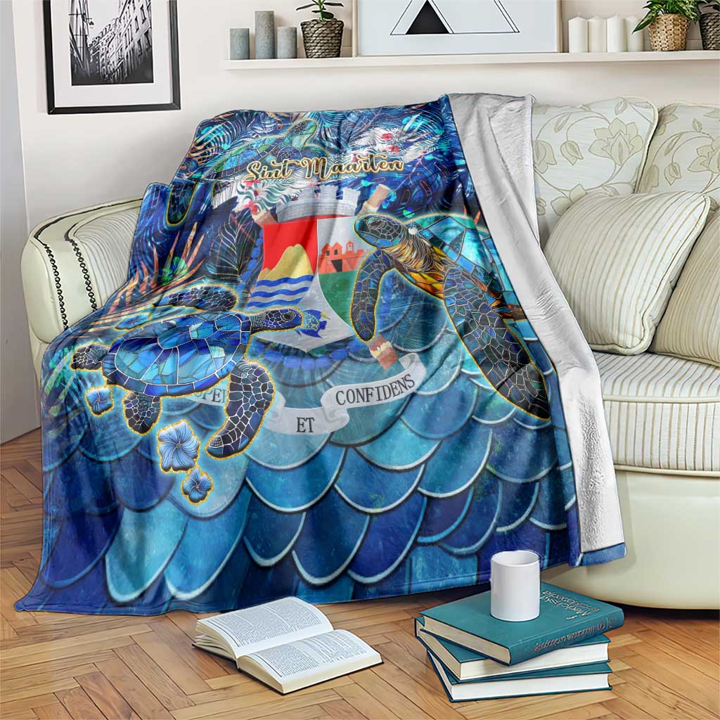 Sint Eustatius Blanket Sea Turtle Tropical Pattern