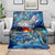 Sint Eustatius Blanket Sea Turtle Tropical Pattern