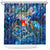 Sint Eustatius Shower Curtain Sea Turtle Tropical Pattern - Wonder Print Shop