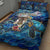 Saint Martin Quilt Bed Set Sea Turtle Tropical Pattern - Wonder Print Shop