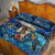 Saint Martin Quilt Bed Set Sea Turtle Tropical Pattern - Wonder Print Shop