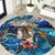 Saint Martin Round Carpet Sea Turtle Tropical Pattern - Wonder Print Shop