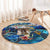 Saint Martin Round Carpet Sea Turtle Tropical Pattern - Wonder Print Shop