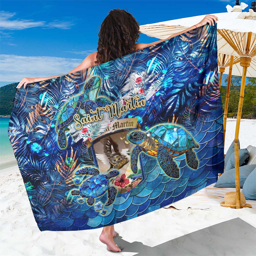 Saint Martin Sarong Sea Turtle Tropical Pattern