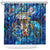 Saint Martin Shower Curtain Sea Turtle Tropical Pattern - Wonder Print Shop