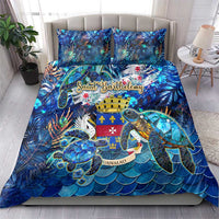 Saint Barthelemy Bedding Set Sea Turtle Tropical Pattern