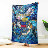 Saint Barthelemy Blanket Sea Turtle Tropical Pattern