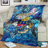 Saint Barthelemy Blanket Sea Turtle Tropical Pattern