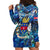 Saint Barthelemy Hoodie Dress Sea Turtle Tropical Pattern