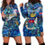 Saint Barthelemy Hoodie Dress Sea Turtle Tropical Pattern