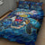 Saint Barthelemy Quilt Bed Set Sea Turtle Tropical Pattern