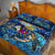 Saint Barthelemy Quilt Bed Set Sea Turtle Tropical Pattern