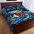 Saint Barthelemy Quilt Bed Set Sea Turtle Tropical Pattern