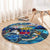 Saint Barthelemy Round Carpet Sea Turtle Tropical Pattern