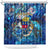 Saint Barthelemy Shower Curtain Sea Turtle Tropical Pattern