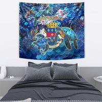 Saint Barthelemy Tapestry Sea Turtle Tropical Pattern
