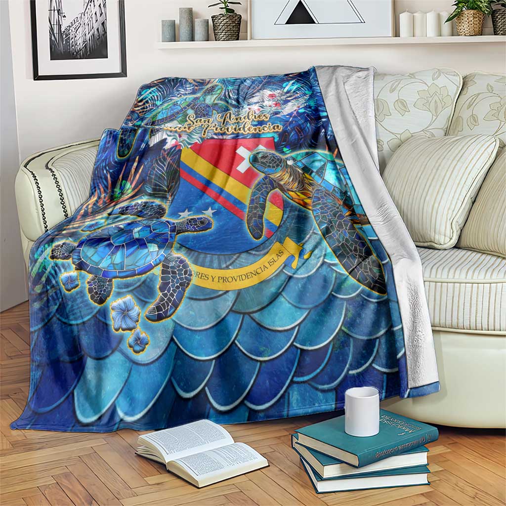 San Andres and Providencia Blanket Sea Turtle Tropical Pattern