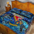 San Andres and Providencia Quilt Bed Set Sea Turtle Tropical Pattern - Wonder Print Shop