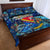 San Andres and Providencia Quilt Bed Set Sea Turtle Tropical Pattern - Wonder Print Shop