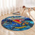 San Andres and Providencia Round Carpet Sea Turtle Tropical Pattern - Wonder Print Shop