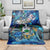 Saba Blanket Sea Turtle Tropical Pattern