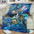 Saba Blanket Sea Turtle Tropical Pattern