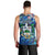 Saba Men Tank Top Sea Turtle Tropical Pattern