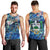 Saba Men Tank Top Sea Turtle Tropical Pattern