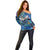 Saba Off Shoulder Sweater Sea Turtle Tropical Pattern