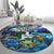 Saba Round Carpet Sea Turtle Tropical Pattern - Wonder Print Shop