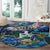 Saba Round Carpet Sea Turtle Tropical Pattern - Wonder Print Shop