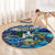 Saba Round Carpet Sea Turtle Tropical Pattern - Wonder Print Shop